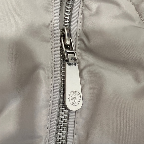 Vince Camuto Duck Down Puffer Jacket Real Fur Collar Gray Size Medium - Picture 7 of 12